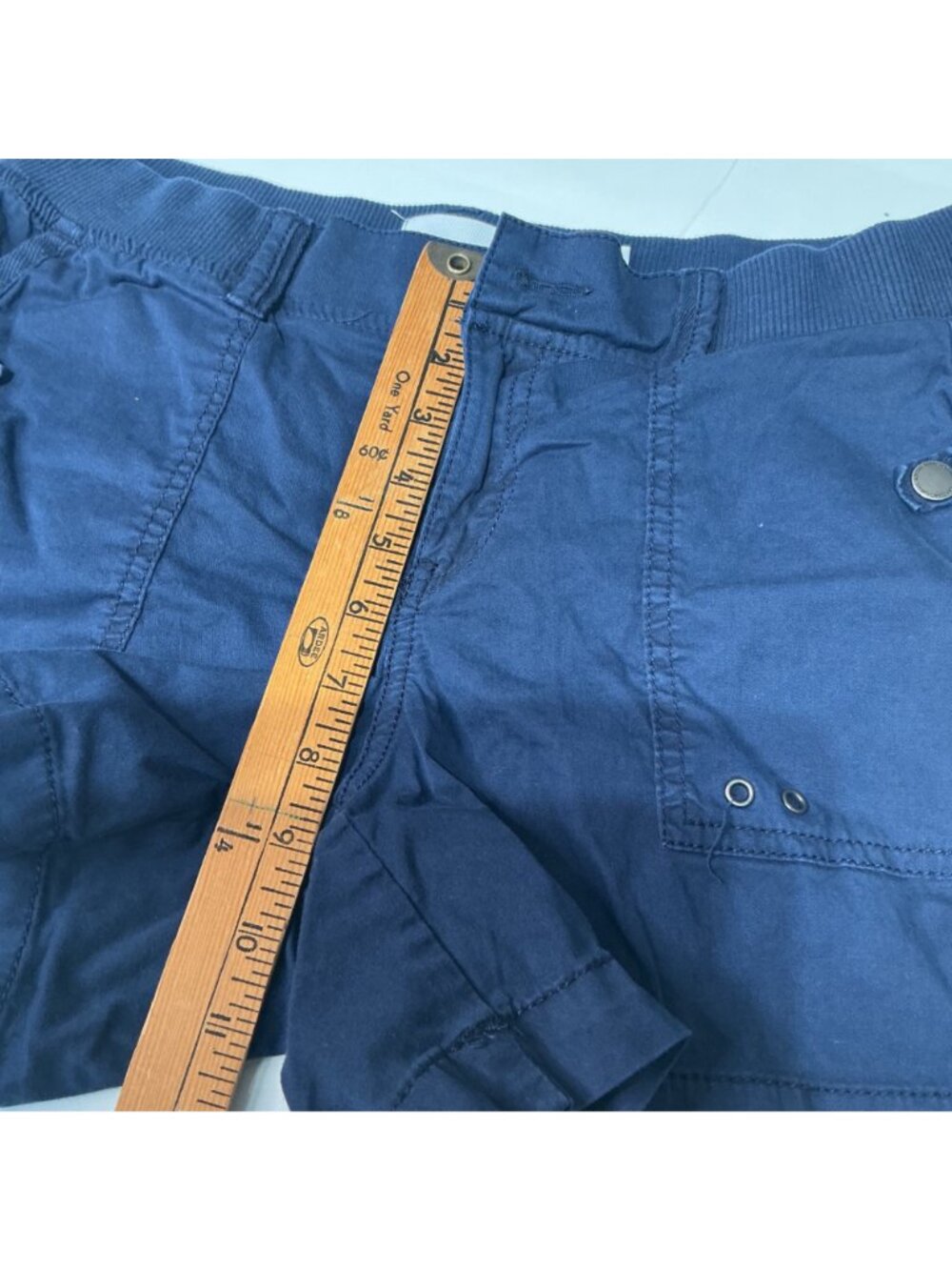 Sonoma Goods For Life Women's Navy Blue Cotton Stretch Shorts Size 10 W/ Pockets - Picture 7 of 10